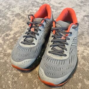 ASICS - Gray and Orangey/Pink